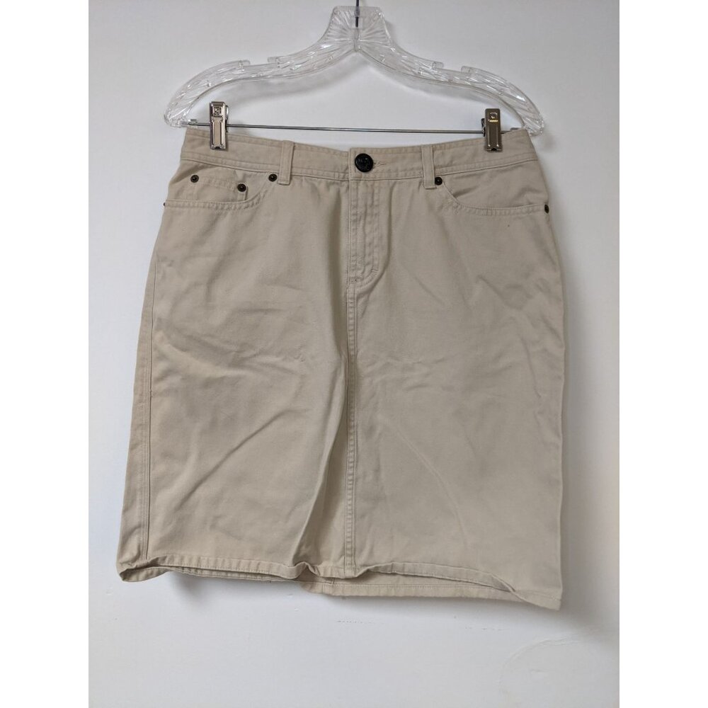 American Living Size 6 Skirt Khaki Straight Modest Tan